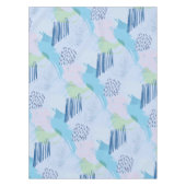 Nappe Lignes Et Spiraux Bleus Et Roses Modernes (Devant)