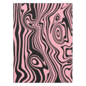 Nappe Lignes noires et roses Abstraites - personnalisabl (Devant)