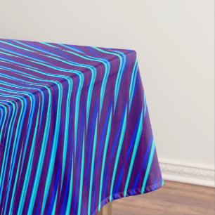 Nappe Lignes pourpres et bleues - Psychédélique, Trippy
