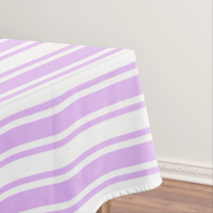 Nappe Lilac violet et blanc bonbons rayures
