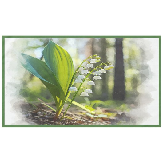 Nappe Lily de la vallée Fleur nationale Finlande grande (Devant (Horizontal))