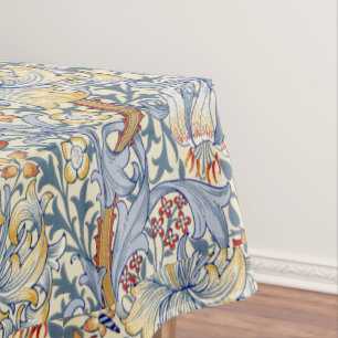 Nappe Lily doré botanique victorienne de William Morris