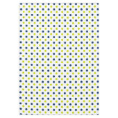 Nappe Lime Green et Pois bleu marine sur blanc (Devant)