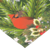 Nappe Linge de table de Noël Cardinal Fleurs 52x70 (Angle)