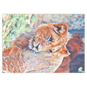 Nappe lion d'aquarell (Devant (Horizontal))