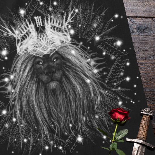 Nappe Lion d'étoile avec monogramme de couronne