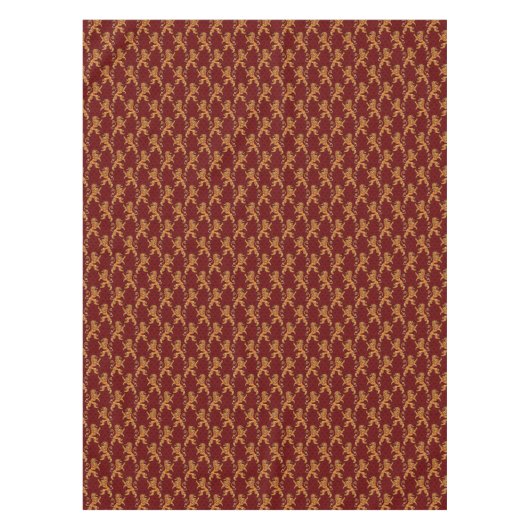 Nappe Lion médiéval Red Fleur de Lis d'or (Devant)