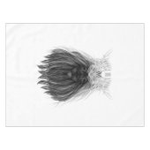 Nappe Lion noir avec couronne Antlers et monogramme (Devant (Horizontal))