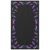 Nappe Lizard de gecko pourpre sur noir (Devant)
