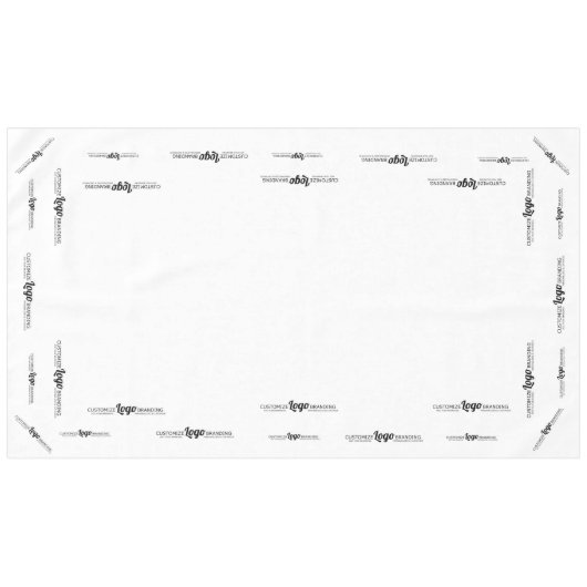 Nappe Logo De Marque Sur Mesure Noir Et Blanc (Devant (Horizontal))