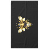 Nappe Logo Faux Gold Foil Bee Polygonal sur Noir (Devant)