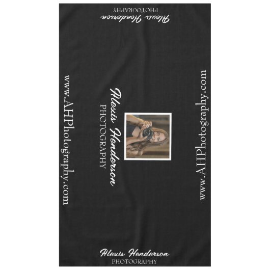 Nappe Logo Moderne Noir & Blanc et Événement de Site Web (Devant)