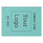 Nappe Logo Nom commercial Restaurant Noir Turquoise Bleu (Devant (Horizontal))