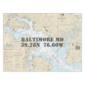 Nappe Longitude marine Latitude Baltimore MD 12281 (Devant (Horizontal))