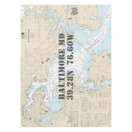 Nappe Longitude marine Latitude Baltimore MD 12281 (Devant)