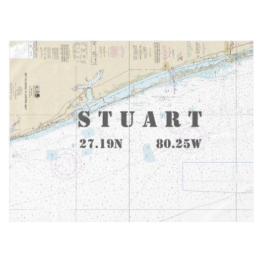 Nappe Longitude marine Latitude Sud-Est de la Floride (Devant (Horizontal))