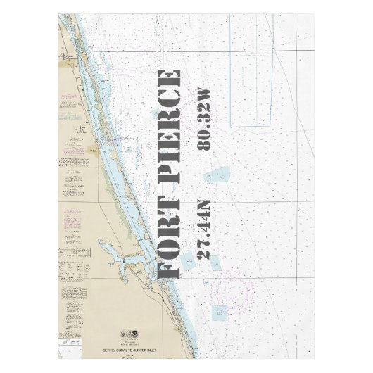 Nappe Longitude nautique Latitude Fort Pierce FL (Devant)