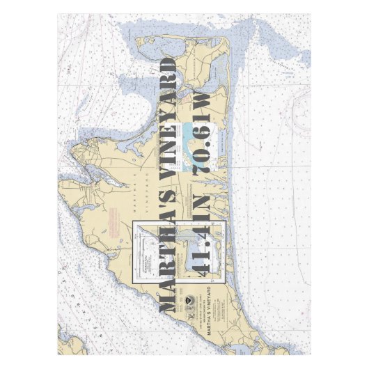 Nappe Longitude nautique Latitude Vignoble Martha (Devant)