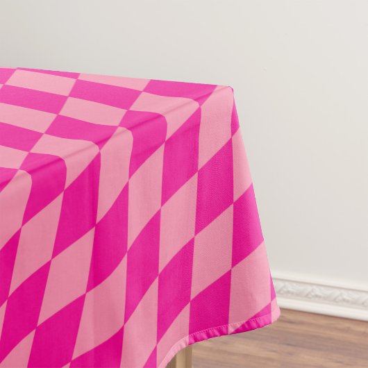 Nappe Losanges Damier Rose Clair et Foncé Harlequin