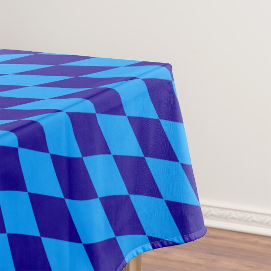 Nappe Losanges et Damier Bleu Clair et Foncé Harlequin