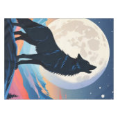 Nappe Loup hurlant à la lune (Devant (Horizontal))