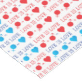 Nappe LOVE est une citation LOVE en rouge et bleu (Angle)