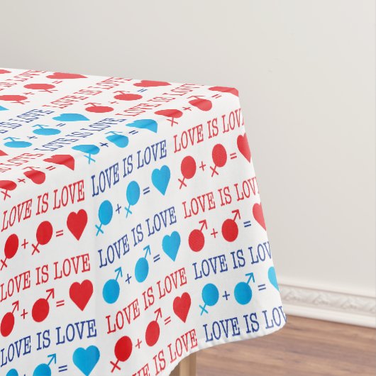 Nappe LOVE est une citation LOVE en rouge et bleu (In Situ)