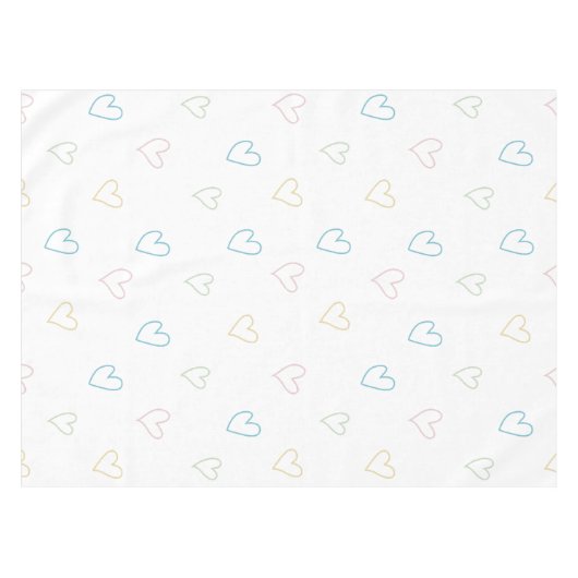 Nappe Lovely hearts pattern - Shower Curtain - Large (Devant (Horizontal))