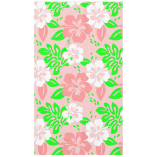 Nappe luau floral tropical fleurs d'hibiscus rose