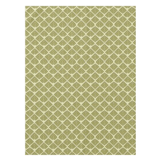 Nappe Lumière Motif carré feuille or Lime (Devant)