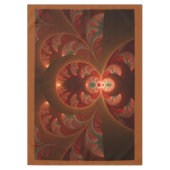 Nappe Lumineux abstrait moderne orange rouge Fractale (Devant)