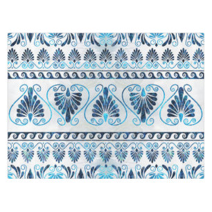 Nappe Luxe ornement grec pierre bleue et perle