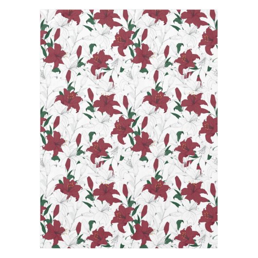 Nappe Lys de Noël rouges et blancs (Devant)