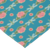 Nappe Lys d'eau rose Bleu pâle libellules Turquoise (Angle)