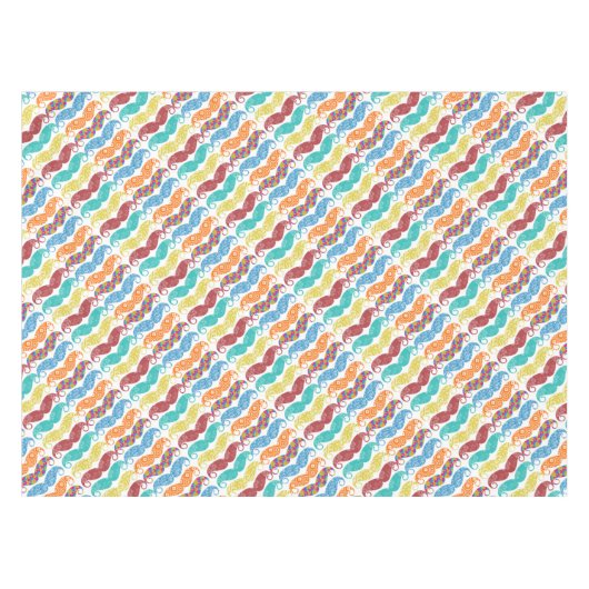 Nappe M. Mustache Hipster Motif (Devant (Horizontal))