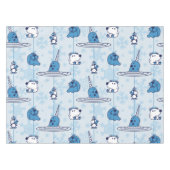 Nappe M. Narwhal Blue Snowflake Motif (Devant (Horizontal))