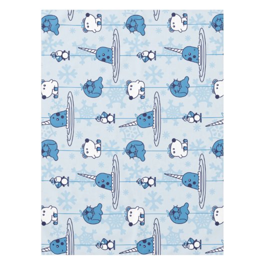 Nappe M. Narwhal Blue Snowflake Motif (Devant)