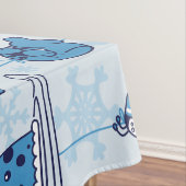 Nappe M. Narwhal Blue Snowflake Motif (In Situ)