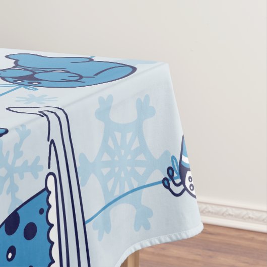 Nappe M. Narwhal Blue Snowflake Motif (In Situ)