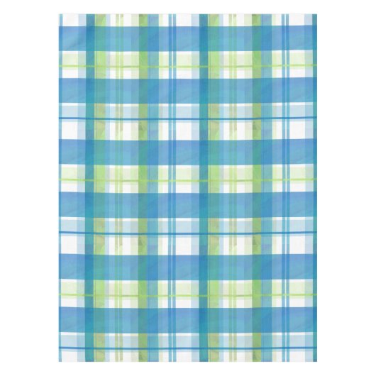 Nappe Madras Plaid Green et Blue (Devant)