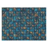 Nappe Magnifique motif patchwork "Look" en sarcelle fonc (Devant (Horizontal))