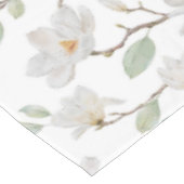 Nappe Magnolia blanche peinte à la main sur blanc (Angle)