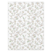 Nappe Magnolia blanche peinte à la main sur blanc (Devant)