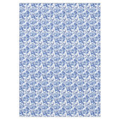 Nappe Magnolias bleu et blanc Toile de Jouy (Devant)