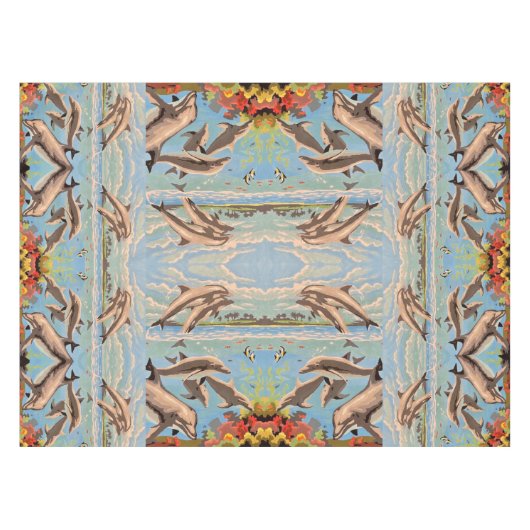 Nappe Main Painted by Number | Dolphins | (Devant (Horizontal))