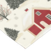 Nappe Maison de Noël Paysage d'hiver Ferme (Angle)