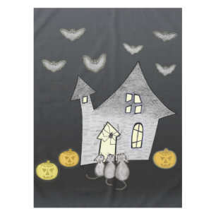 Nappe Maison d'Halloween, Chats noirs, Chats, Chauves-so
