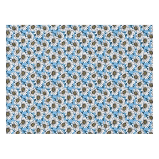 Nappe Maisonnettes, fleurs sauvages sur bleu (Devant (Horizontal))