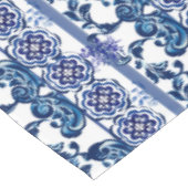 Nappe Majolica, bleu et blanc, porcelaine, (Angle)