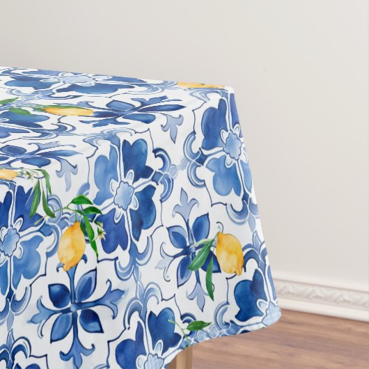 Nappe Majolica, citron, carreaux siciliens, (In Situ)